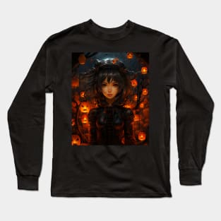 Japanese Anime Girl Halloween Long Sleeve T-Shirt